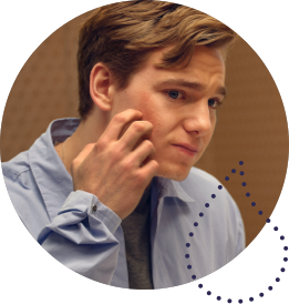  Patient experiencing redness and itching on the face